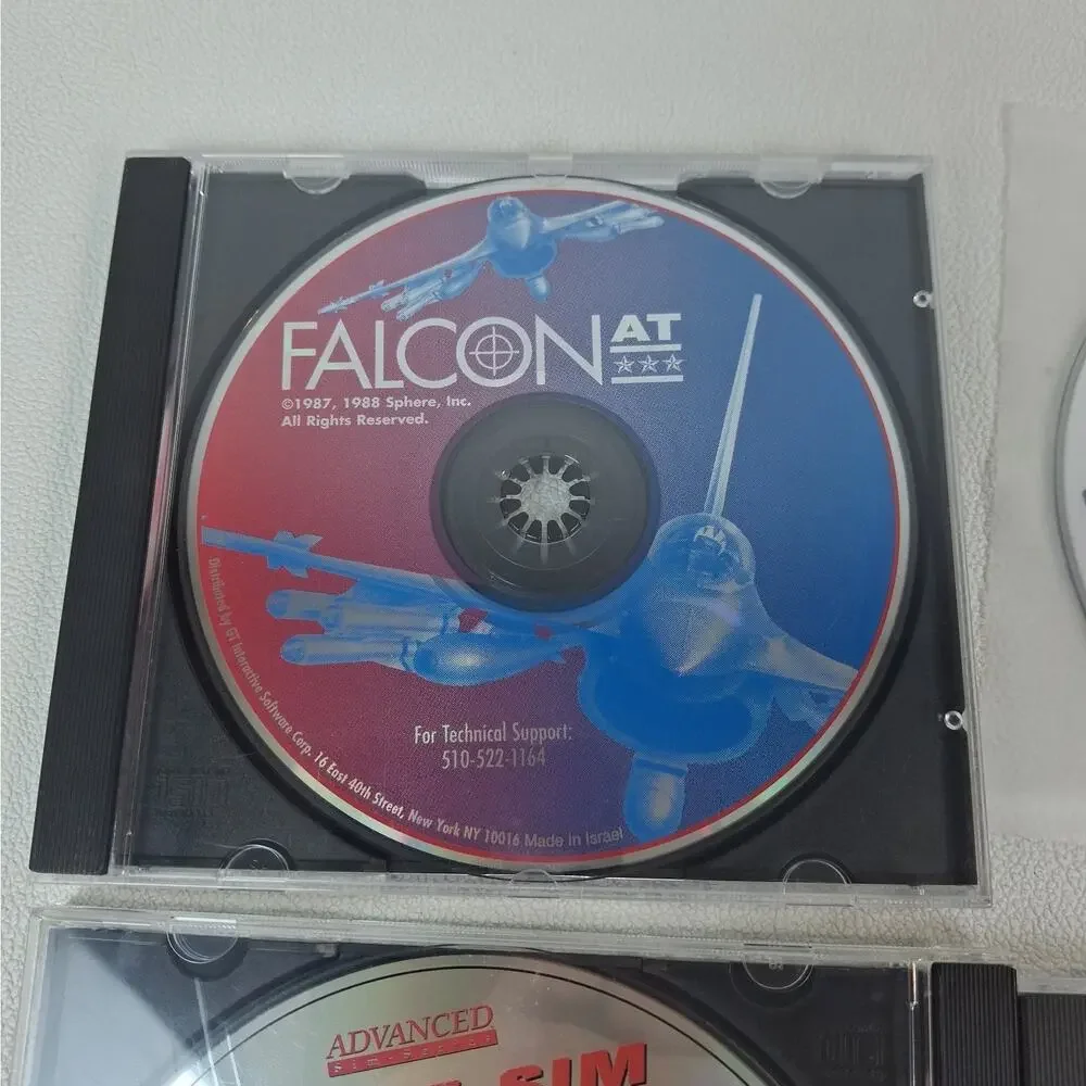 Vintage PC CD-ROM Game Lot MicroProse Domark Flight Sim Harrier Darklands Falcon
